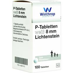 P TABLETTEN WEISS 8MM LICH