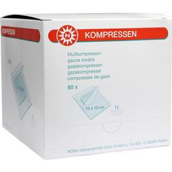 MULLKOMPRESSEN 10X10CM 12F