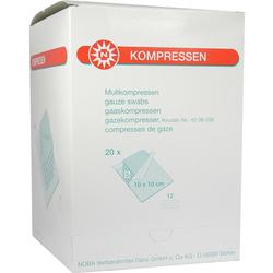 MULLKOMPRESSEN 10X10CM 12F